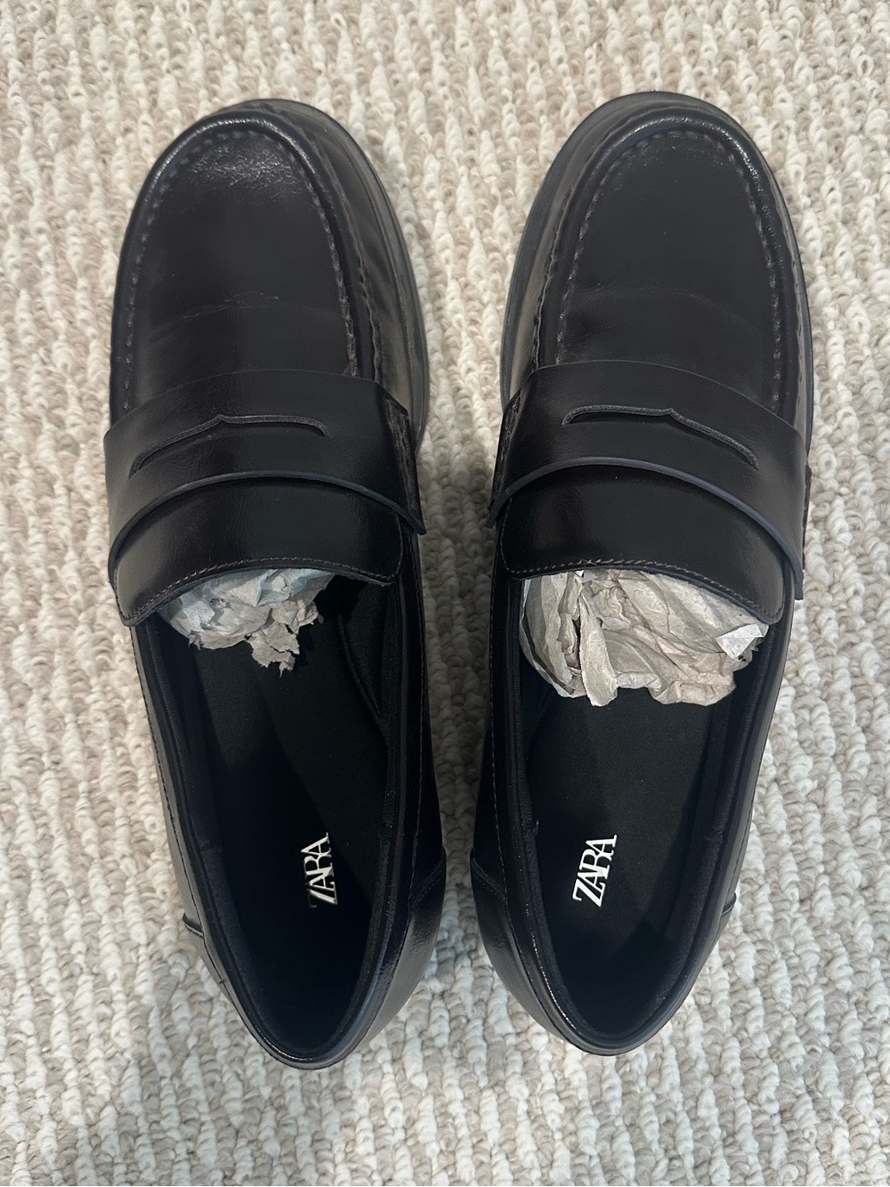 Zara High Vamp Loafers